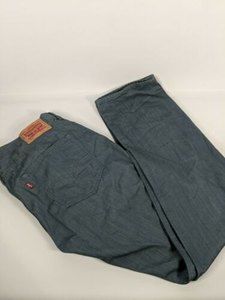 Levi's 501xx Original Button Fly Men's 38x36 Distressed Gray Light Denim Jeans